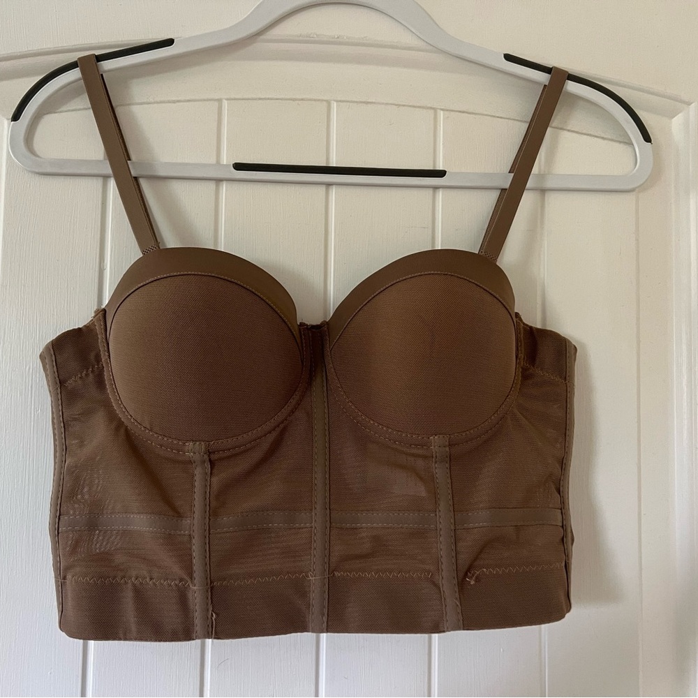 Brown Strapless Women's Bustier